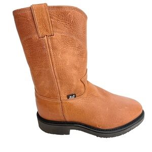 Justin New Conductor Pullon Copper Work Boots Mens 8 EE Soft Toe USA 4762